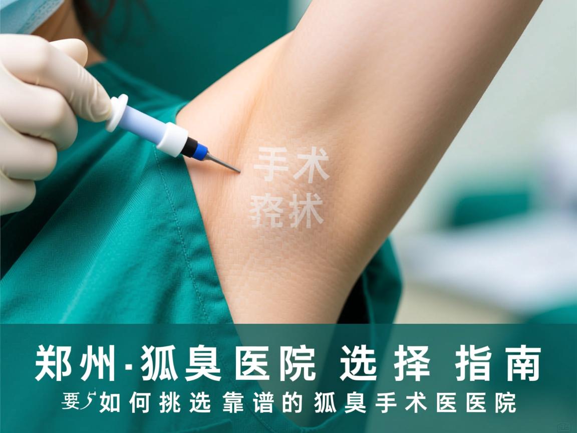 郑州狐臭手术医院选择指南，如何挑选靠谱的狐臭手术医院