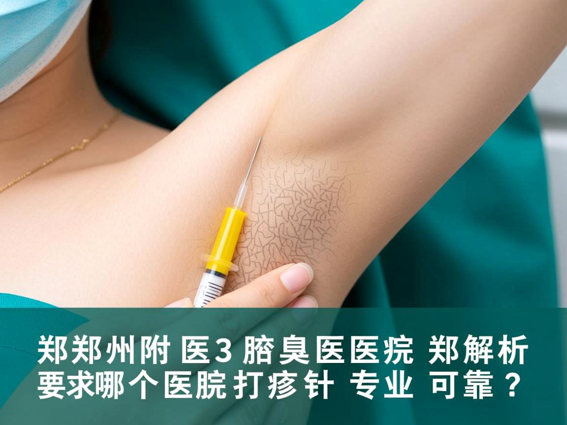 郑州附医腋臭医院解析，郑州哪个医院打腋臭针专业可靠？
