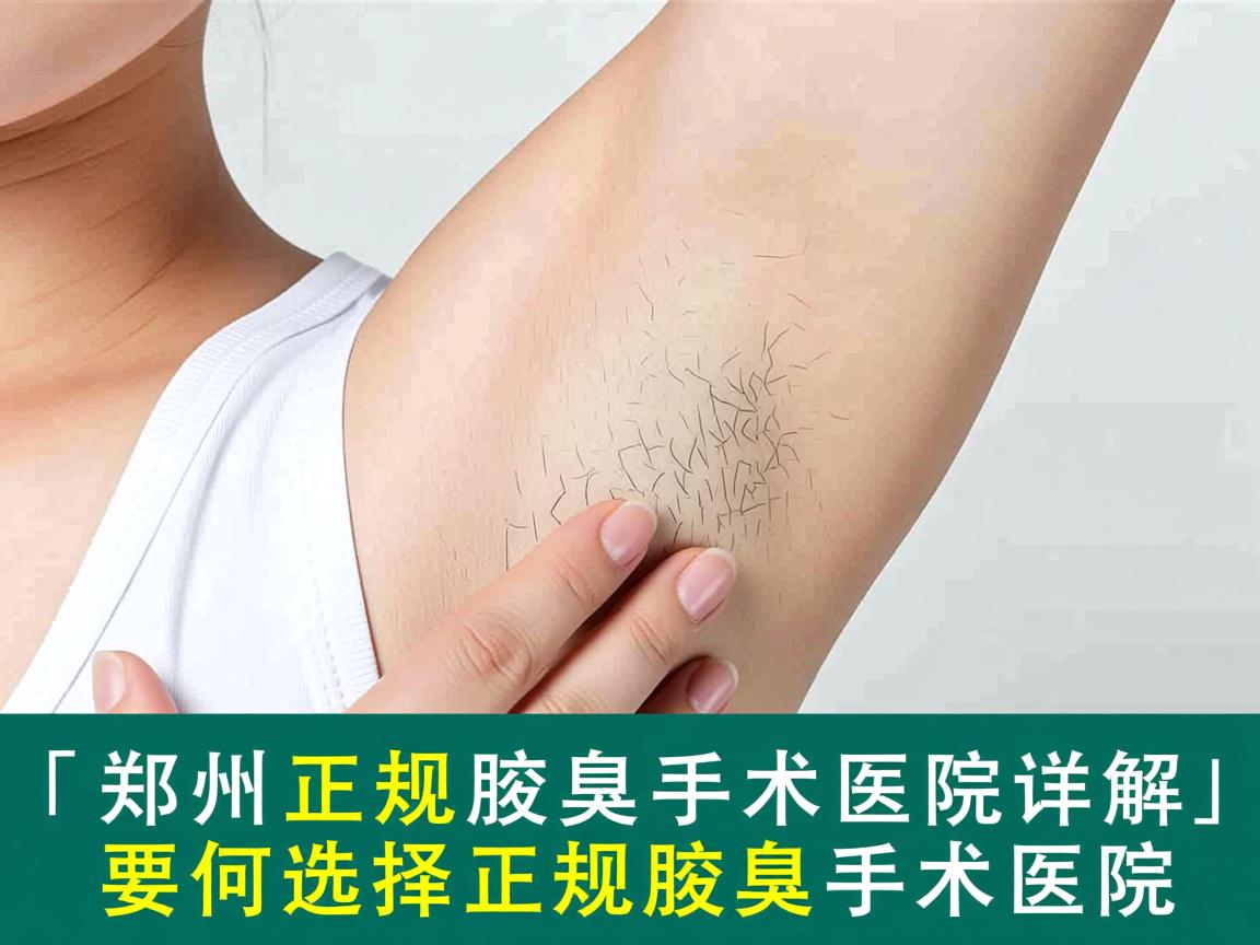 郑州正规腋臭手术医院详解，如何选择正规腋臭手术医院