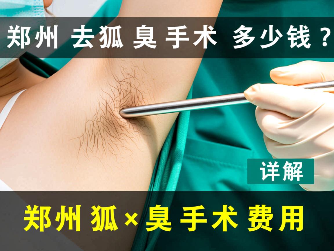 郑州去狐臭手术多少钱？详解郑州狐臭手术费用