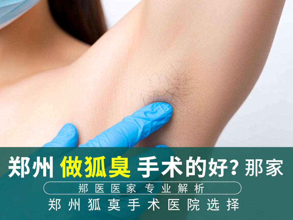 郑州做狐臭手术的那家医院好？专业解析郑州狐臭手术医院选择