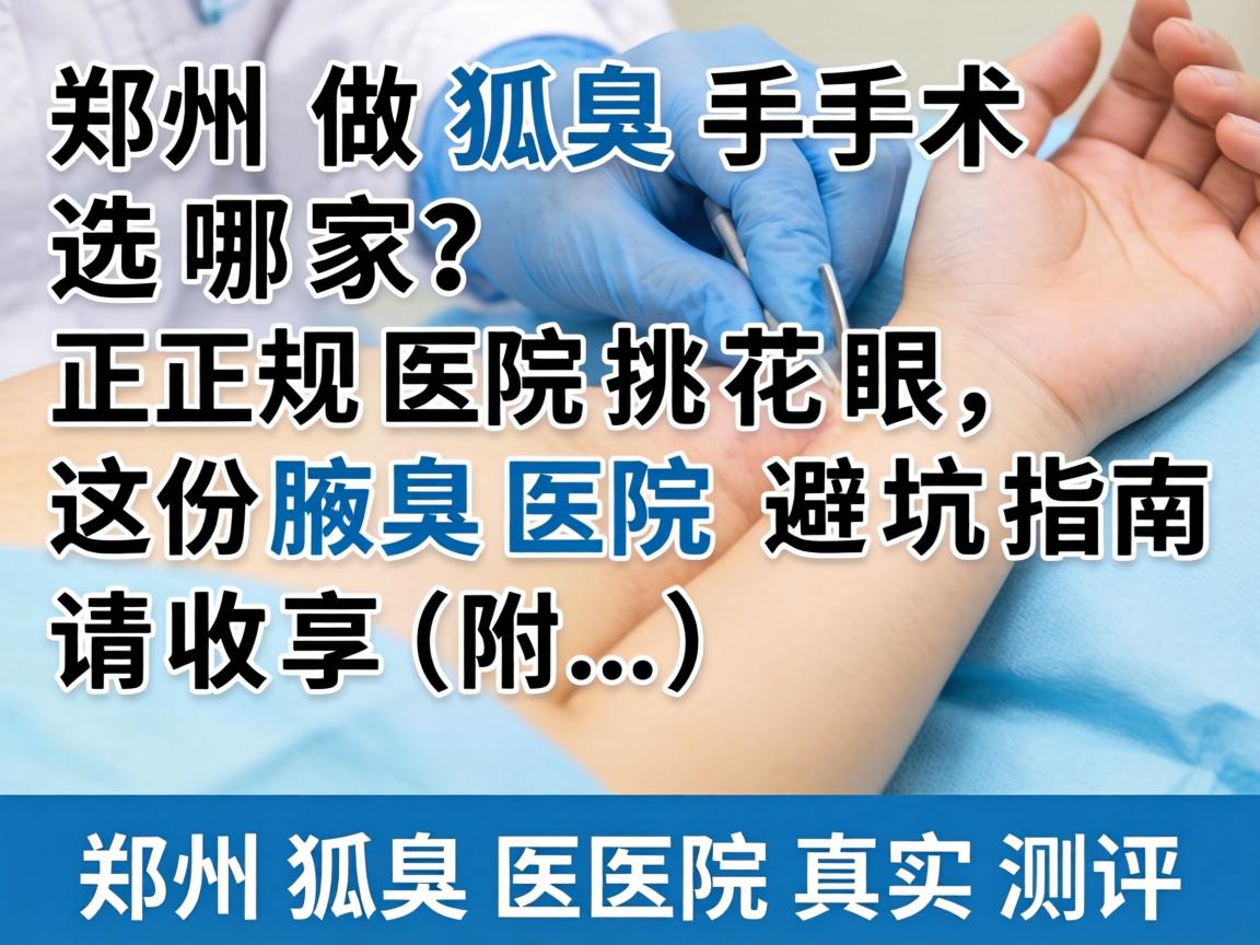 郑州做狐臭手术选哪家?正规医院挑花眼,这份腋臭医院避坑指南请收好(附,郑州狐臭医院真实测评) 郑州做狐臭手术选哪家?正规医院挑花眼,这份腋臭医院避坑指南请收好(附,郑州狐臭医院真实测评)