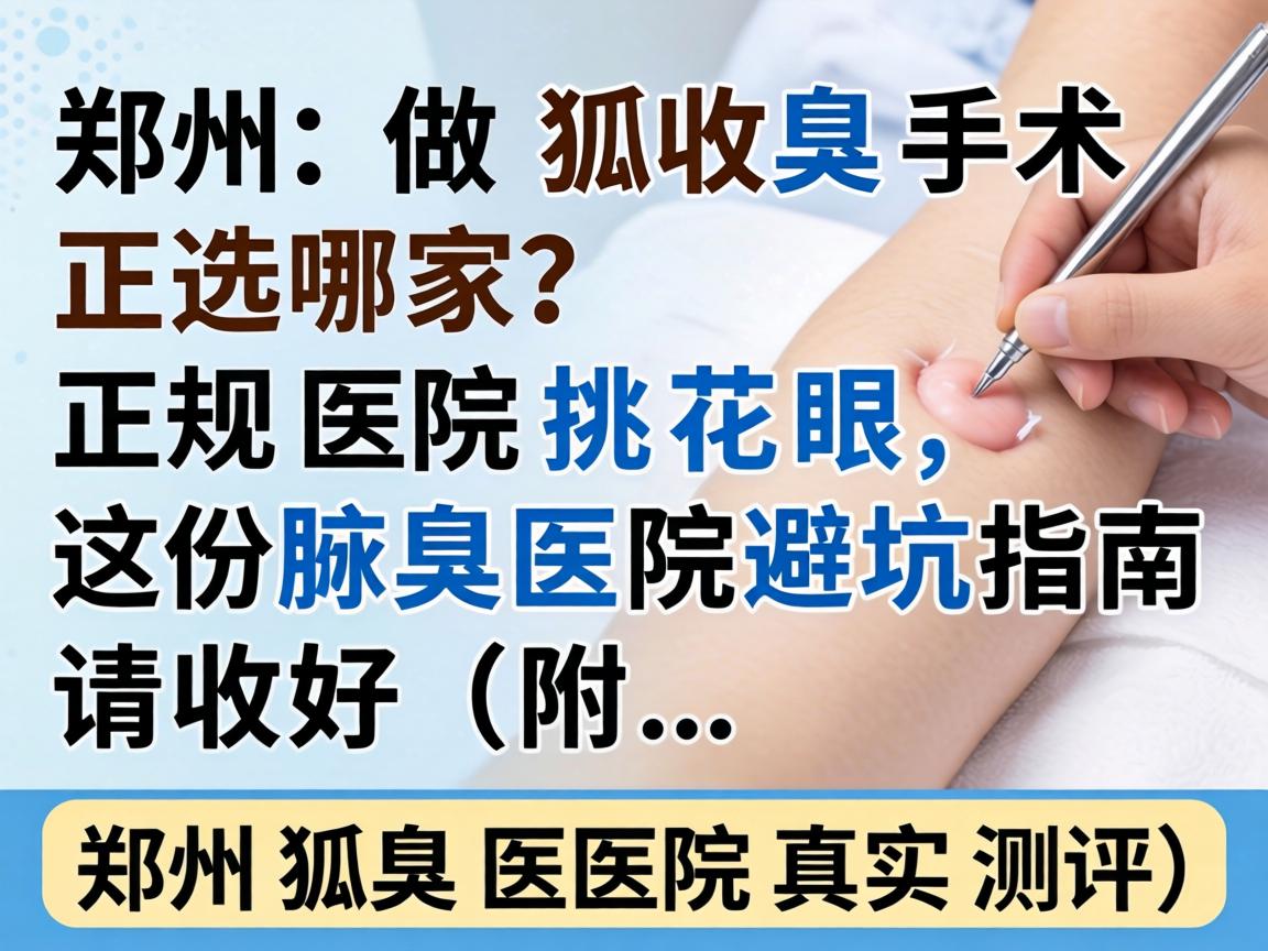 郑州做狐臭手术选哪家?正规医院挑花眼,这份腋臭医院避坑指南请收好(附,郑州狐臭医院真实测评) 郑州做狐臭手术选哪家?正规医院挑花眼,这份腋臭医院避坑指南请收好(附,郑州狐臭医院真实测评)