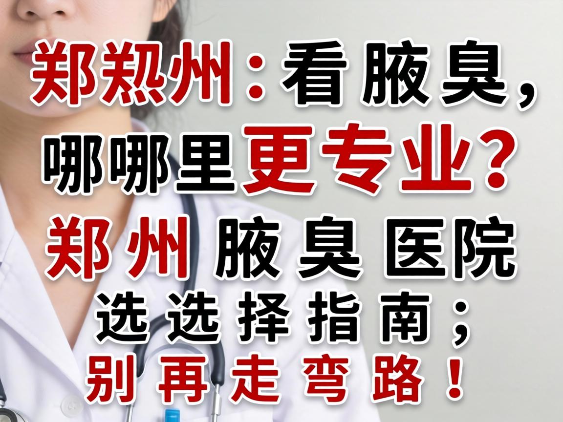 郑州看腋臭，哪里更专业？郑州腋臭医院选择指南，别再走弯路！
