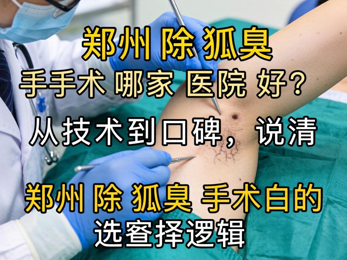郑州除狐臭手术哪家医院好?从技术到口碑,说清郑州除狐臭手术的选择逻辑 郑州除狐臭手术哪家医院好?从技术到口碑,说清郑州除狐臭手术的选择逻辑