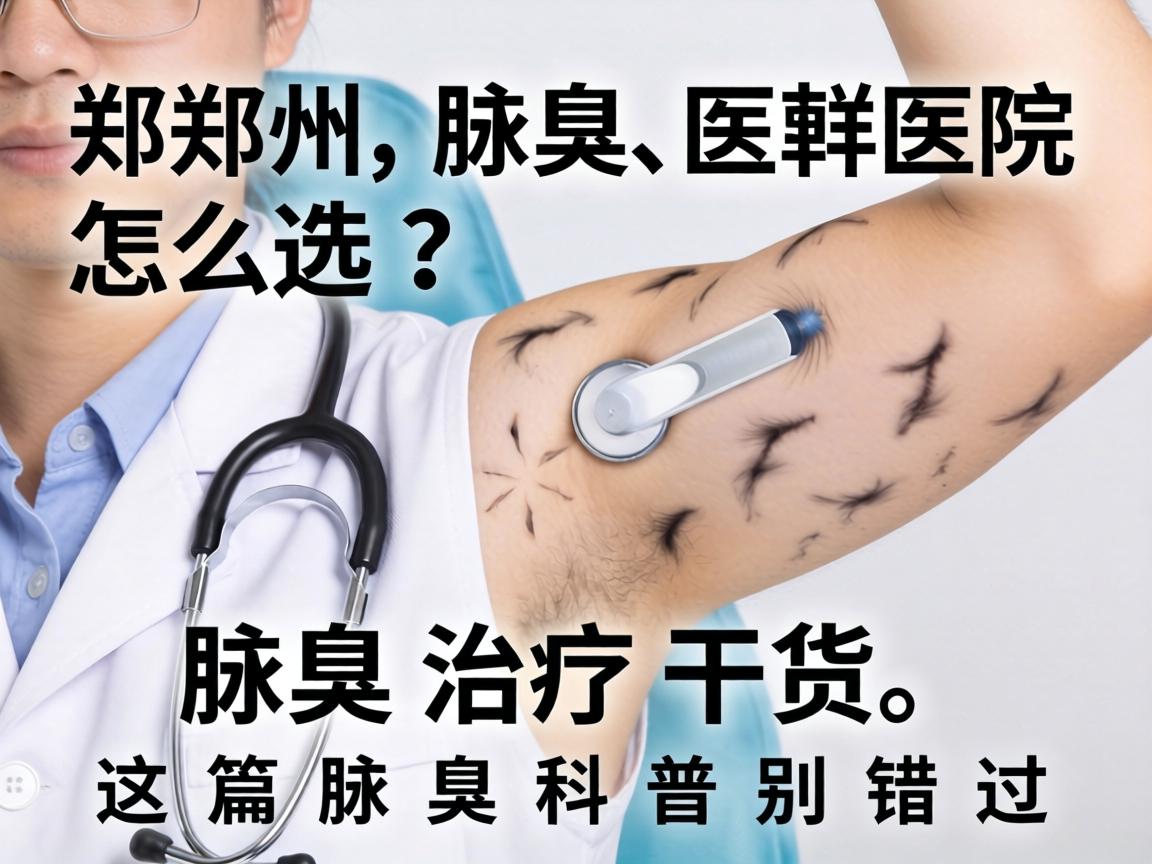 郑州腋臭医院怎么选？腋臭治疗干货，这篇腋臭科普别错过