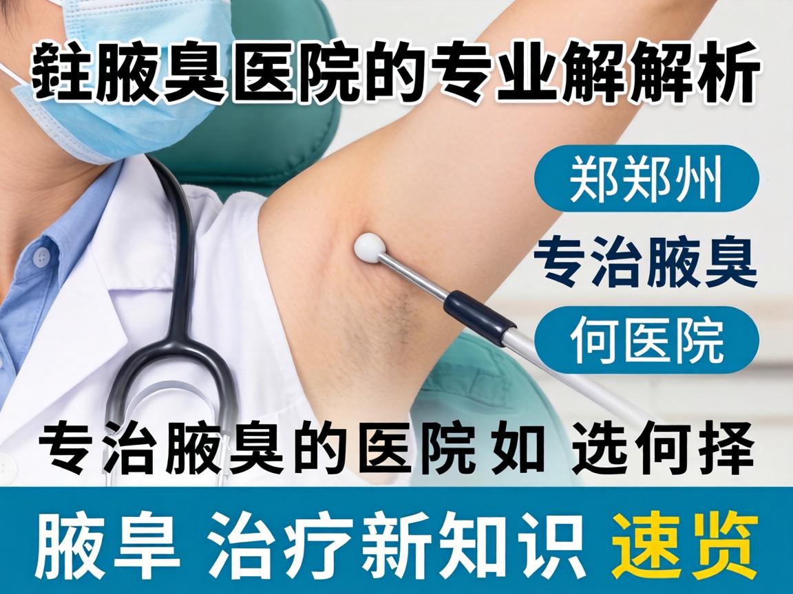 腋臭医院专业解析，郑州专治腋臭的医院如何选择？腋臭治疗新知识速览