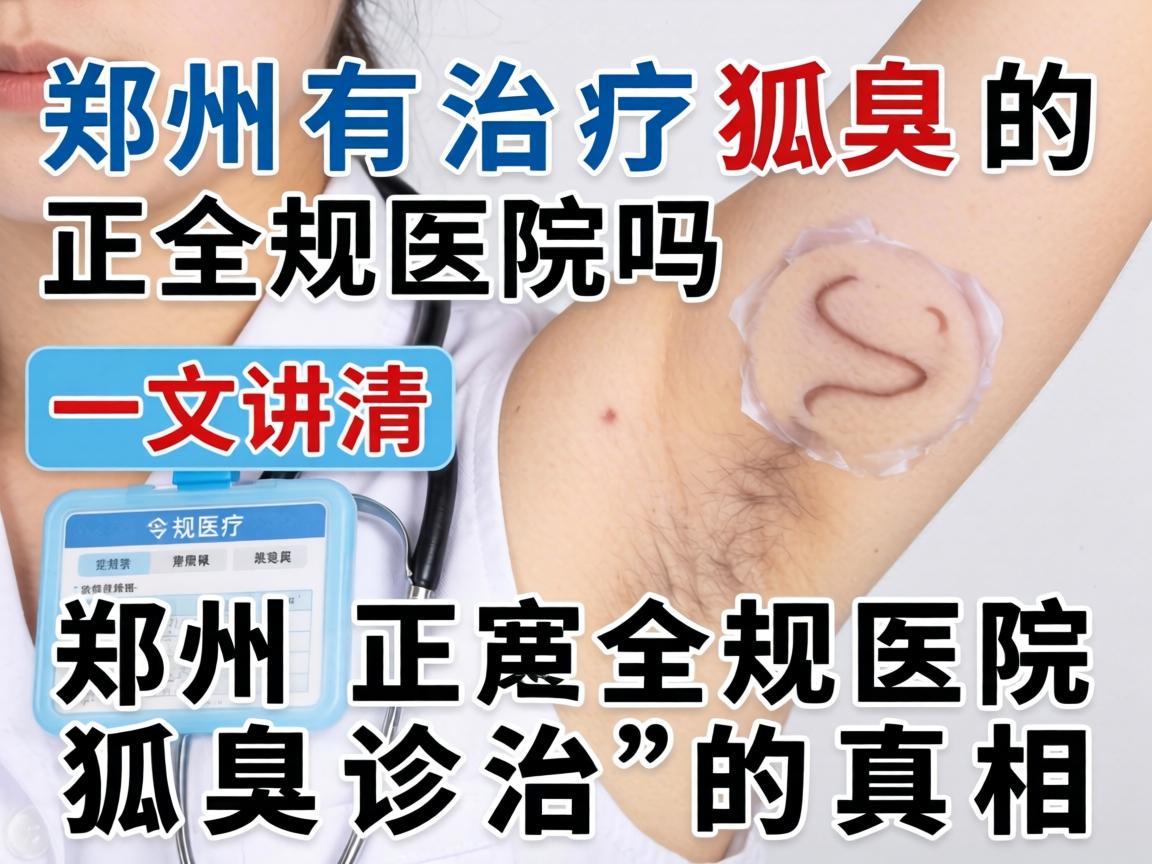 郑州有治疗狐臭的正规医院吗？一文讲清郑州正规医院狐臭诊治的真相