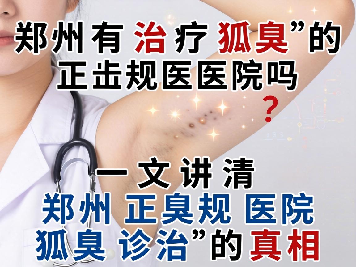 郑州有治疗狐臭的正规医院吗？一文讲清郑州正规医院狐臭诊治的真相