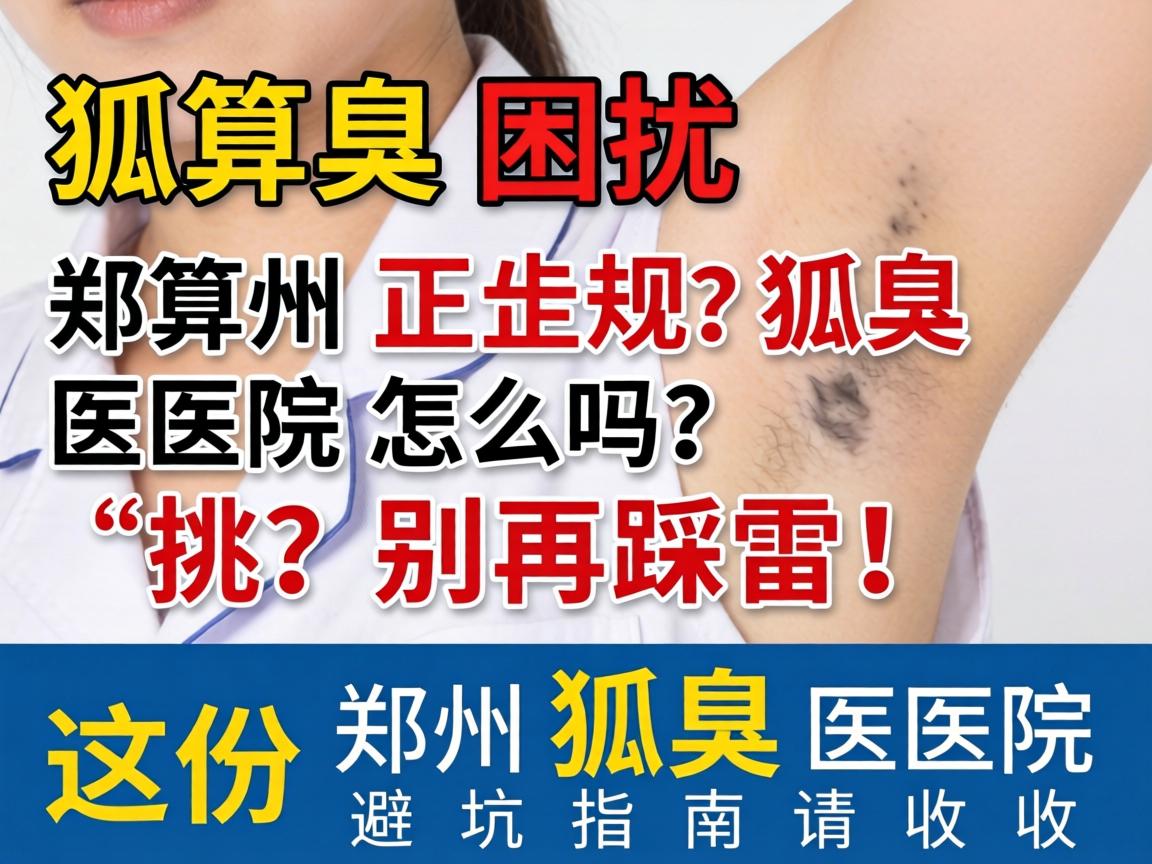 狐臭困扰，郑州正规狐臭医院怎么挑？别再踩雷！这份郑州狐臭医院避坑指南请收好