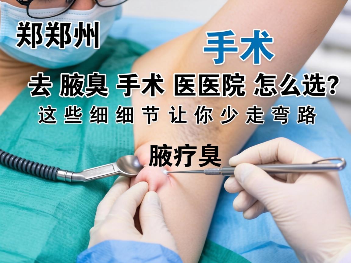郑州去腋臭手术，去腋臭手术医院怎么选？这些细节让你少走弯路