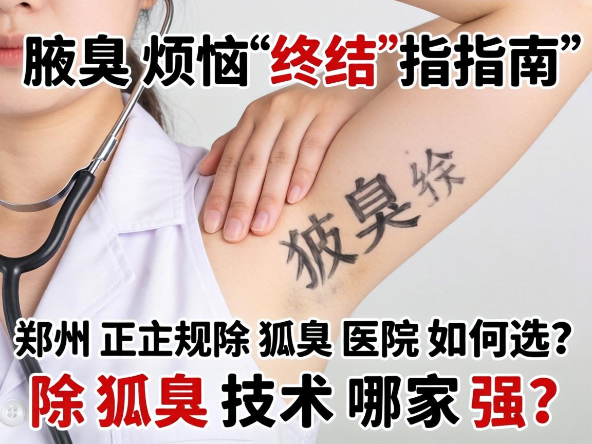 腋臭烦恼终结指南，郑州正规除狐臭医院如何选？除狐臭技术哪家强？