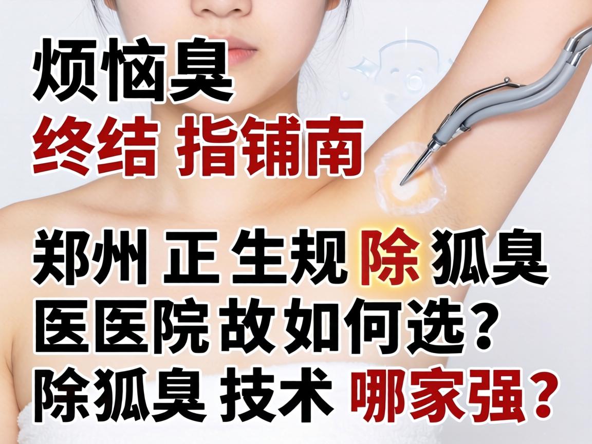 腋臭烦恼终结指南，郑州正规除狐臭医院如何选？除狐臭技术哪家强？