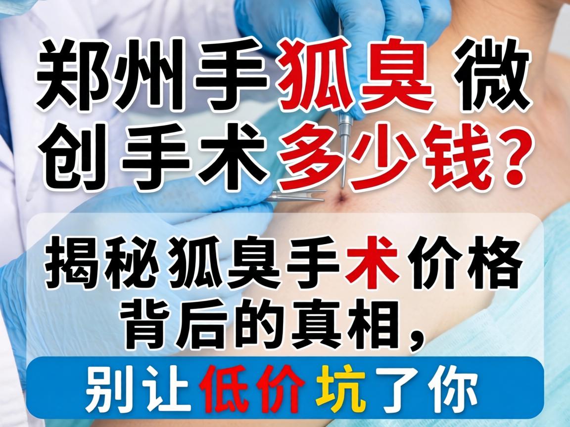 郑州狐臭微创手术多少钱？揭秘狐臭手术价格背后的真相，别让低价坑了你