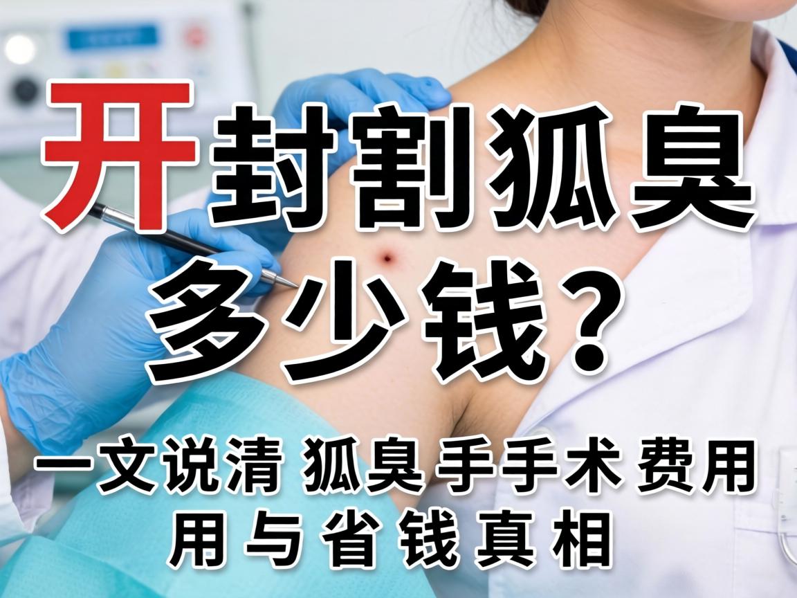 开封割狐臭多少钱？一文说清狐臭手术费用与省钱真相