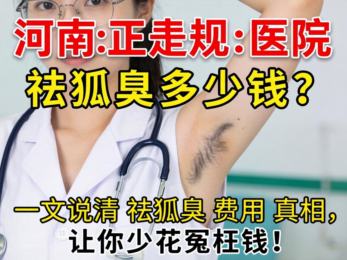 河南正规狐臭医院祛狐臭多少钱？一文说清祛狐臭费用真相，让你少花冤枉钱！