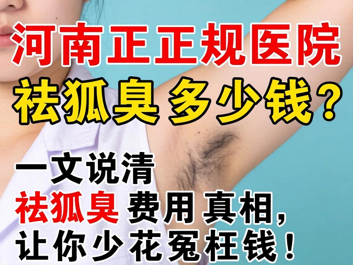 河南正规狐臭医院祛狐臭多少钱？一文说清祛狐臭费用真相，让你少花冤枉钱！