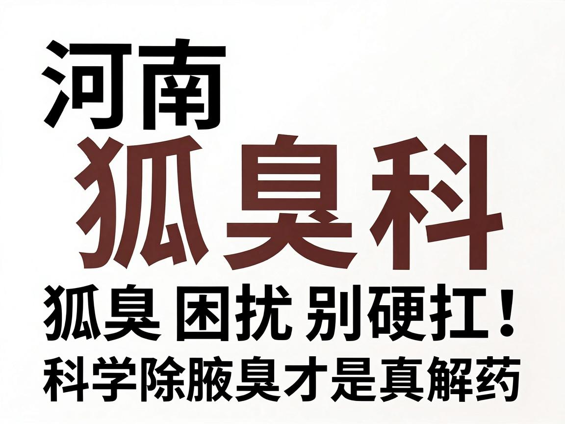 河南狐臭科,狐臭困扰别硬扛,科学除腋臭才是真解药 河南狐臭科,狐臭困扰别硬扛,科学除腋臭才是真解药