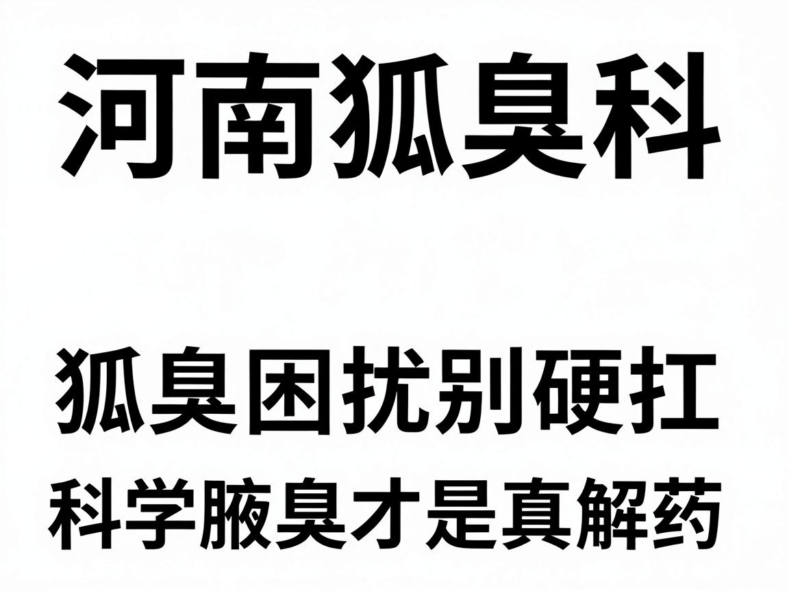河南狐臭科,狐臭困扰别硬扛,科学除腋臭才是真解药 河南狐臭科,狐臭困扰别硬扛,科学除腋臭才是真解药