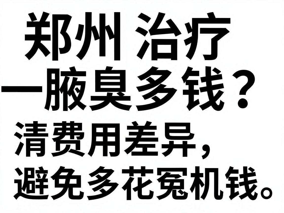 郑州治疗腋臭多钱?一文讲清费用差异,避免多花冤枉钱 郑州治疗腋臭多钱?一文讲清费用差异,避免多花冤枉钱