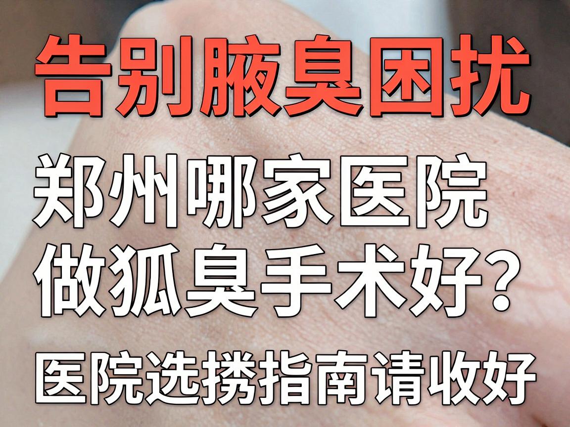 告别腋臭困扰,郑州哪家医院做狐臭手术好?这份医院选择指南请收好 告别腋臭困扰,郑州哪家医院做狐臭手术好?这份医院选择指南请收好