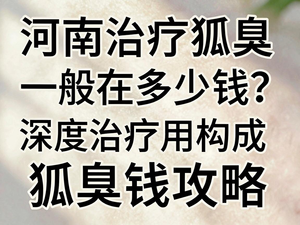 河南治疗狐臭一般在多少钱?深度解析狐臭治疗费用构成与省钱攻略 河南治疗狐臭一般在多少钱?深度解析狐臭治疗费用构成与省钱攻略