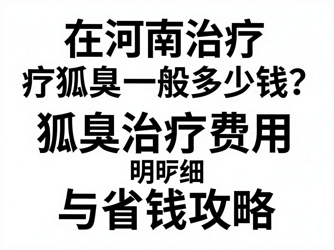 在河南治疗狐臭一般多少钱?狐臭治疗费用明细与省钱攻略 在河南治疗狐臭一般多少钱?狐臭治疗费用明细与省钱攻略
