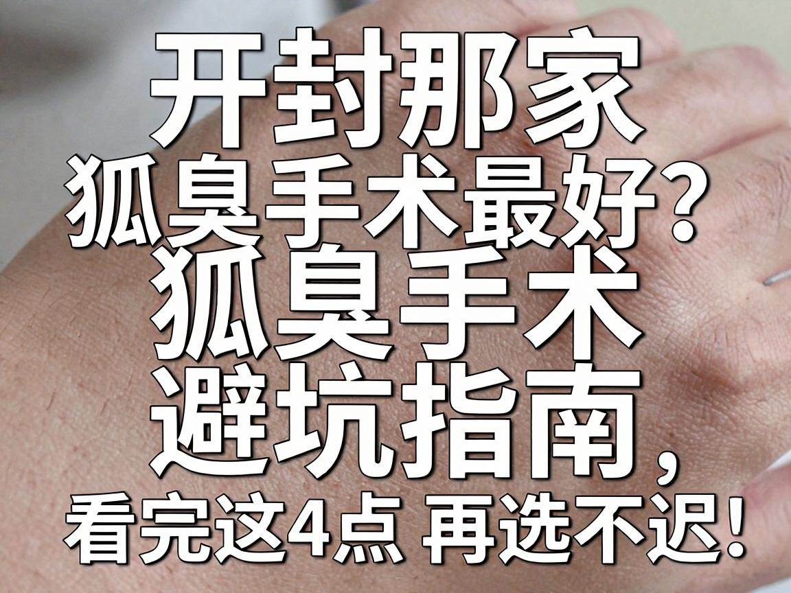开封那家狐臭手术最好?狐臭手术避坑指南,看完这4点再选不迟 开封那家狐臭手术最好?狐臭手术避坑指南,看完这4点再选不迟