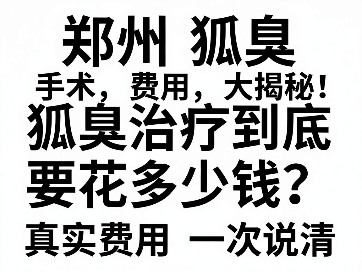 郑州狐臭手术费用大揭秘,狐臭治疗到底要花多少钱?真实费用清单一次说清 郑州狐臭手术费用大揭秘,狐臭治疗到底要花多少钱?真实费用清单一次说清