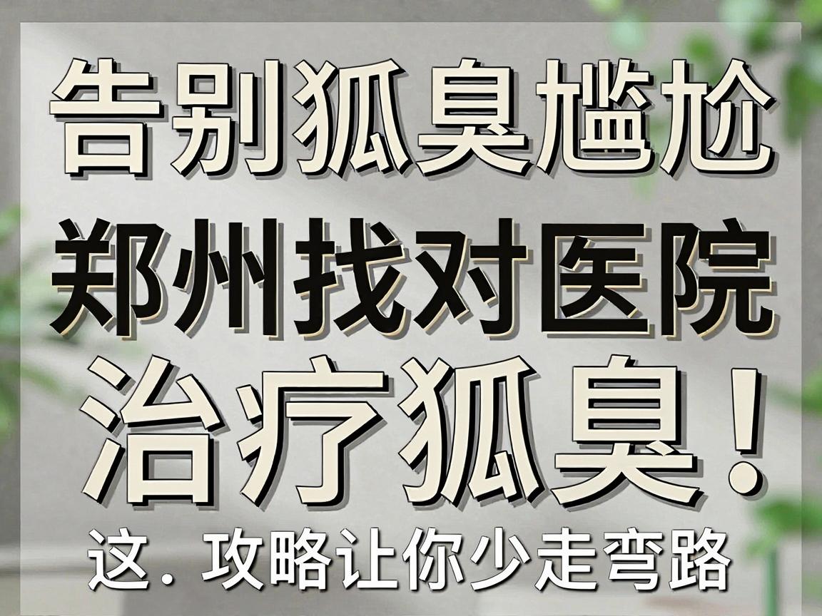 告别狐臭尴尬,在郑州找对医院治疗狐臭,这篇攻略让你少走弯路 告别狐臭尴尬,在郑州找对医院治疗狐臭,这篇攻略让你少走弯路