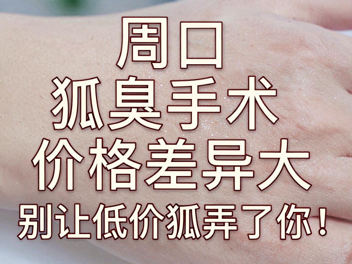周口狐臭手术价格揭秘，狐臭手术价格差异大，别让低价狐弄了你！