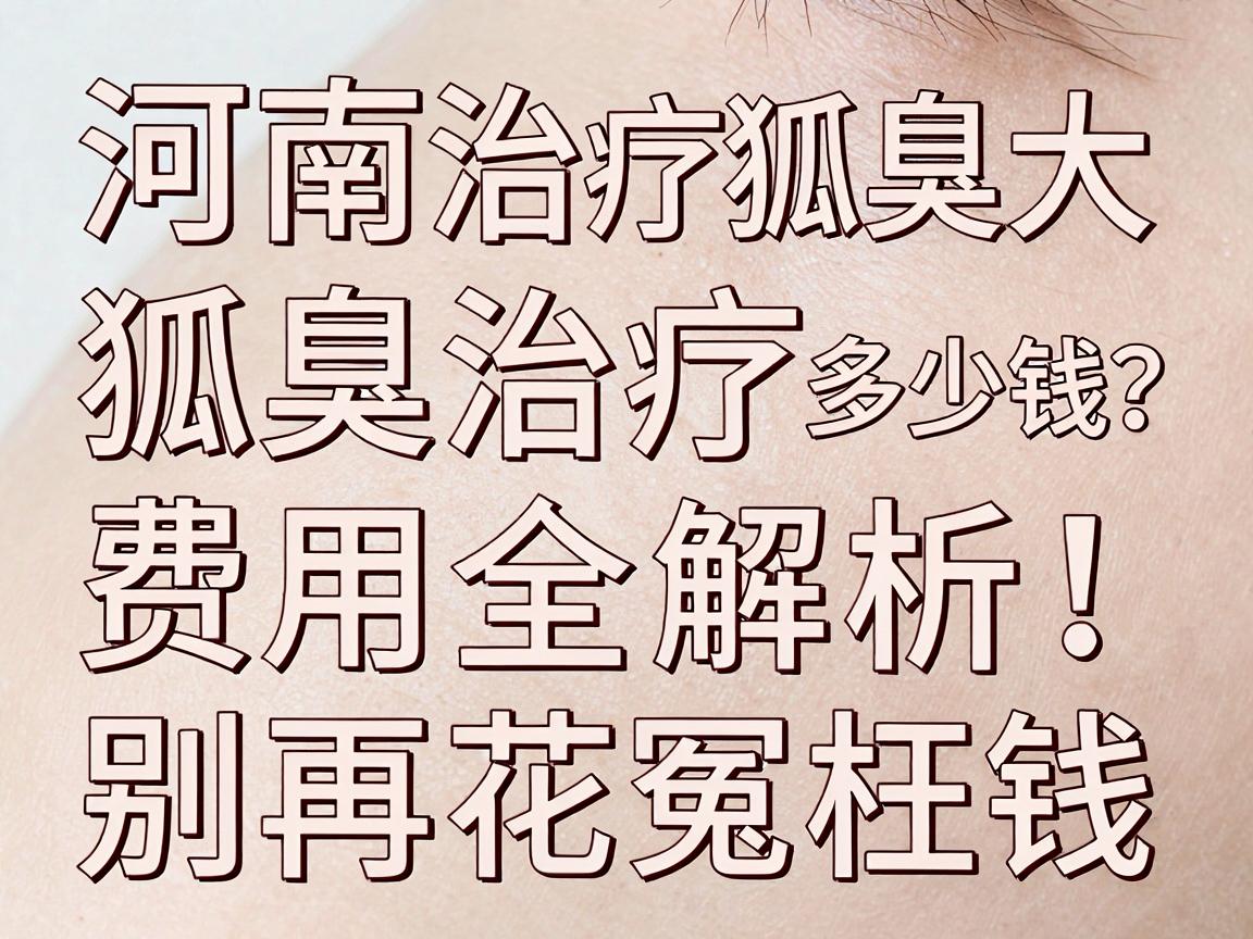 河南治疗狐臭大概要多少钱?狐臭治疗费用全解析,别再花冤枉钱 河南治疗狐臭大概要多少钱?狐臭治疗费用全解析,别再花冤枉钱