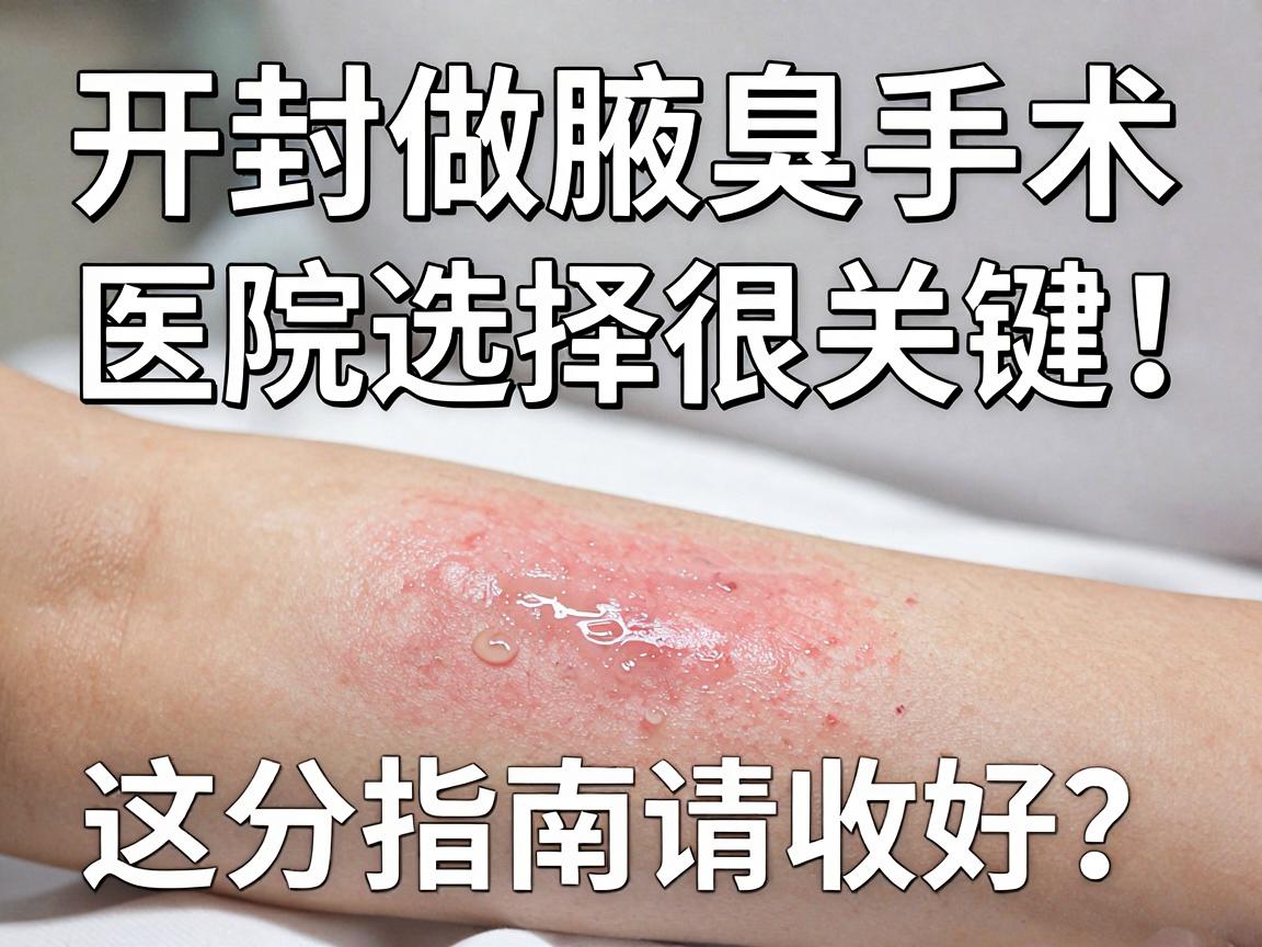 开封做腋臭手术,医院选择很关键!开封腋臭医院怎么挑?这份指南请收好 开封做腋臭手术,医院选择很关键!开封腋臭医院怎么挑?这份指南请收好
