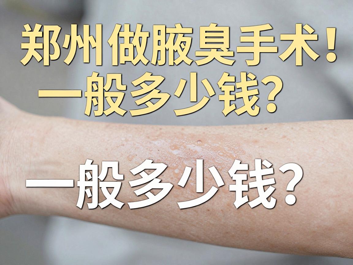 郑州做腋臭手术一般多少钱？揭秘腋臭手术费用真相，让你明明白白做腋臭手术