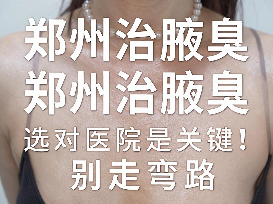 郑州治腋臭，选对医院是关键，郑州治腋臭别走弯路