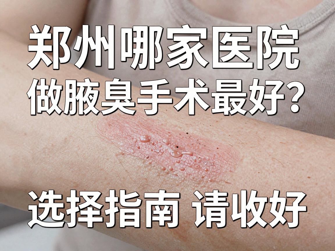 郑州哪家医院做腋臭手术最好？这份选择指南请收好