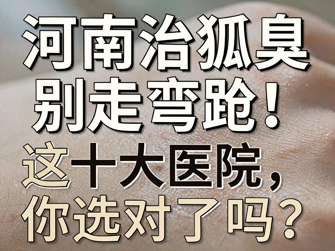河南治狐臭,别走弯路!这十大医院治狐臭,你选对了吗? 河南治狐臭,别走弯路!这十大医院治狐臭,你选对了吗?