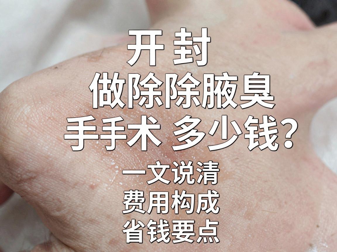 开封做除腋臭手术多少钱？一文说清腋臭手术费用构成与省钱要点