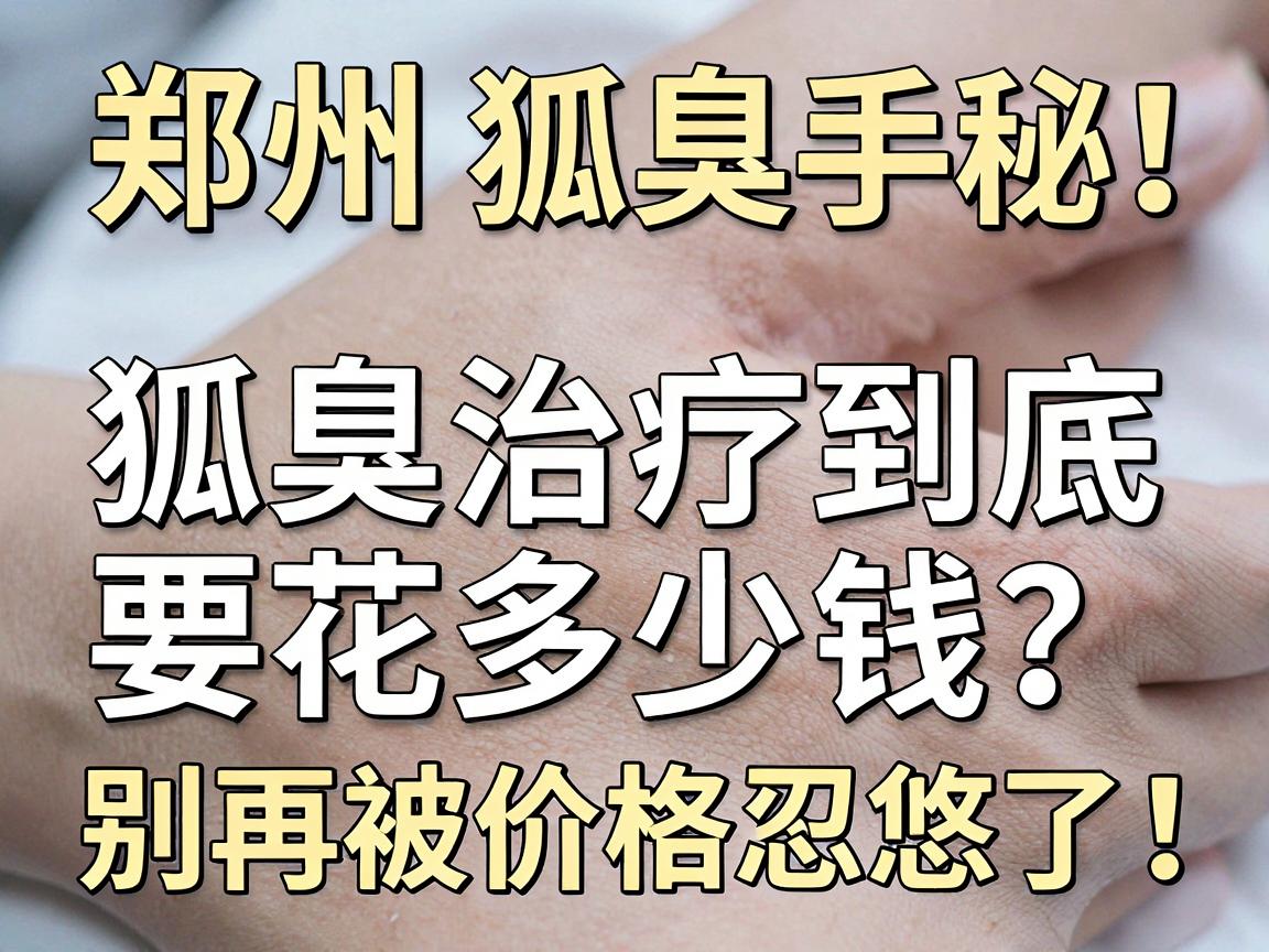 郑州狐臭手术费用大揭秘，狐臭治疗到底要花多少钱？别再被价格忽悠了！