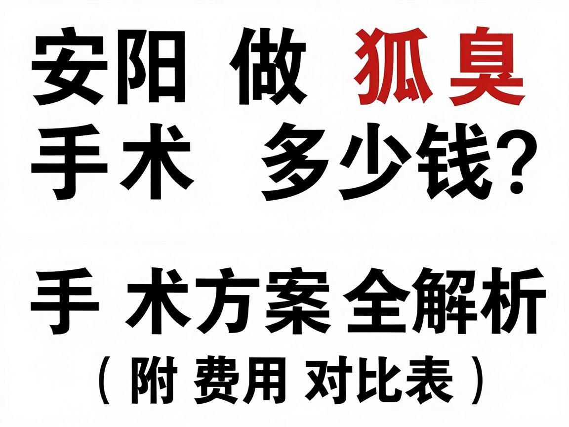 安阳做狐臭手术多少钱?价格透明与手术方案全解析(附费用对比表) 安阳做狐臭手术多少钱?价格透明与手术方案全解析(附费用对比表)