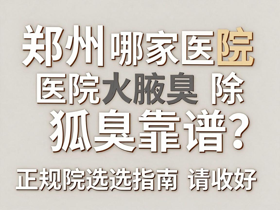 郑州哪家医院除狐臭靠谱?这份正规医院选择指南请收好 郑州哪家医院除狐臭靠谱?这份正规医院选择指南请收好