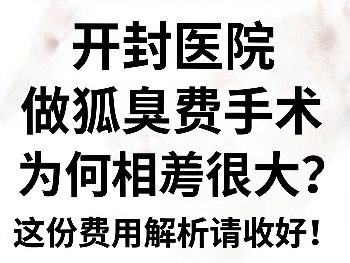开封医院做狐臭手术费用为何相差很大?这份费用解析请收好! 开封医院做狐臭手术费用为何相差很大?这份费用解析请收好!
