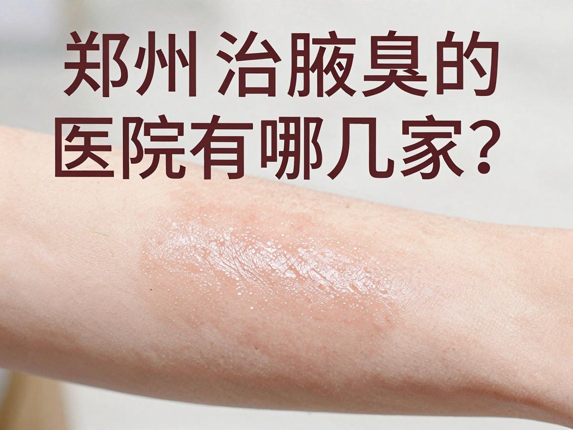 郑州治腋臭的医院有哪几家？选对医院治腋臭，告别异味烦恼