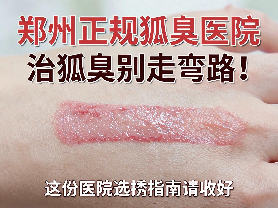郑州正规狐臭医院，治狐臭别走弯路！这份医院选择指南请收好