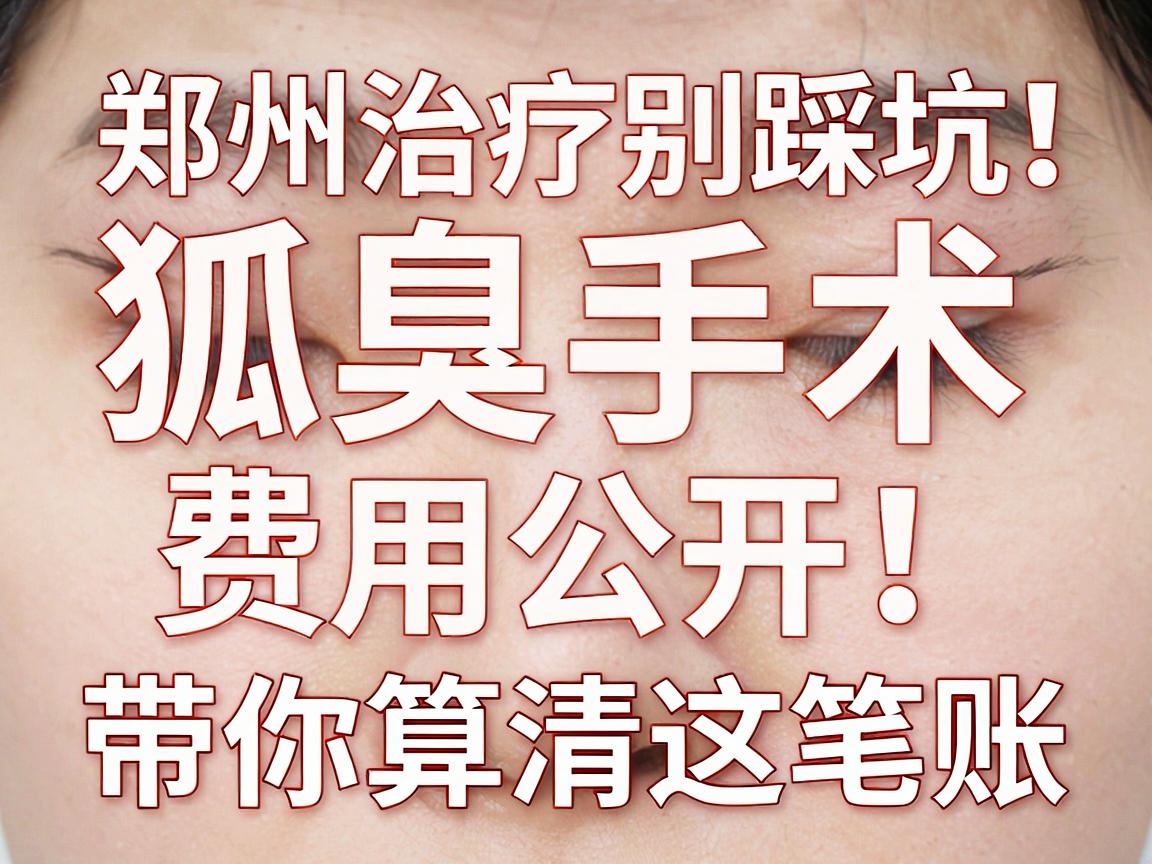 狐臭治疗费用别踩坑！郑州附医医院狐臭手术费用公开，带你算清这笔账