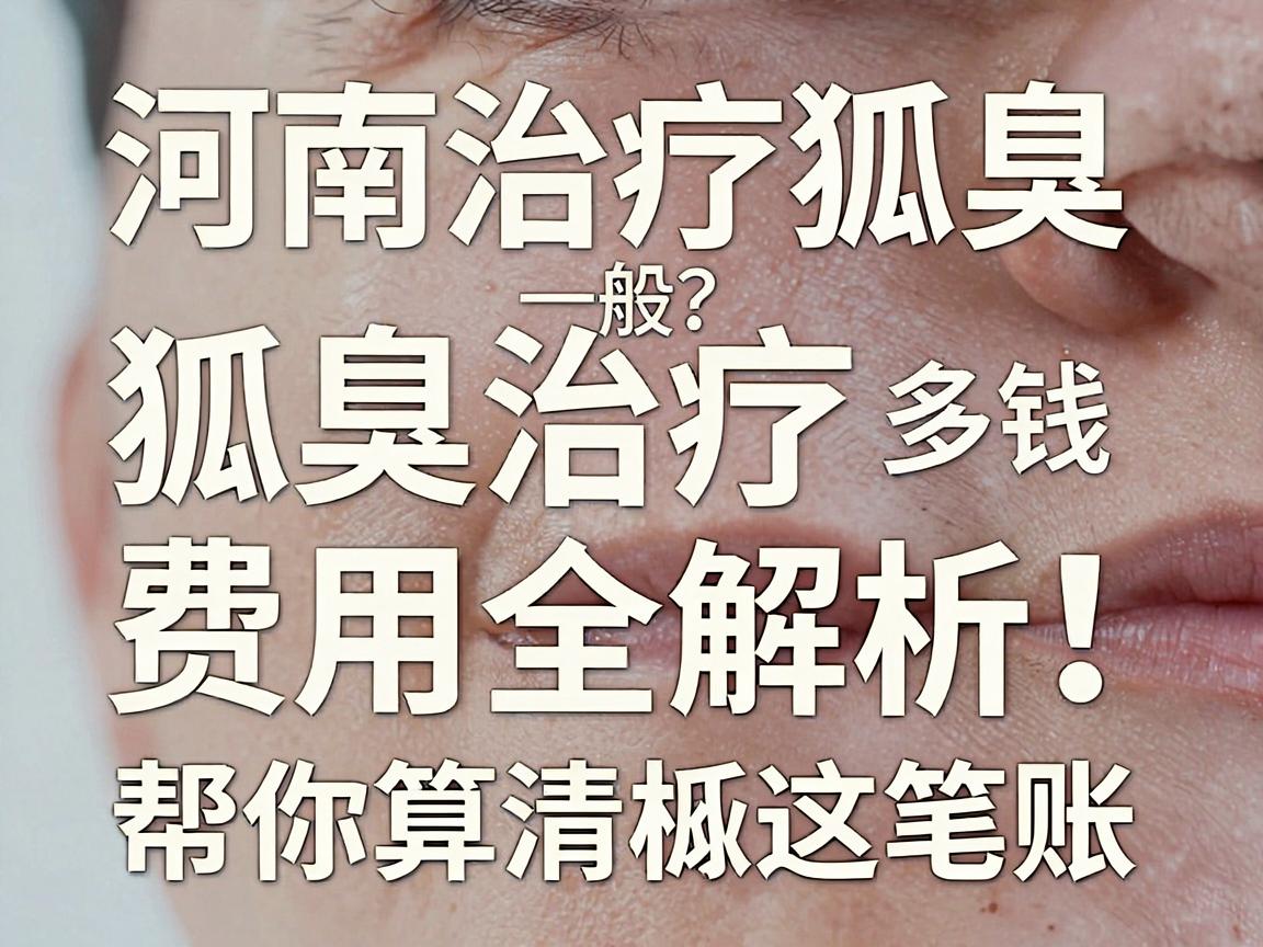 河南治疗狐臭一般多少钱？狐臭治疗费用全解析，帮你算清楚这笔账