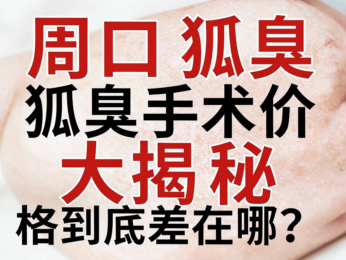 周口狐臭手术价格大揭秘，狐臭手术价格到底差在哪？一篇讲透！