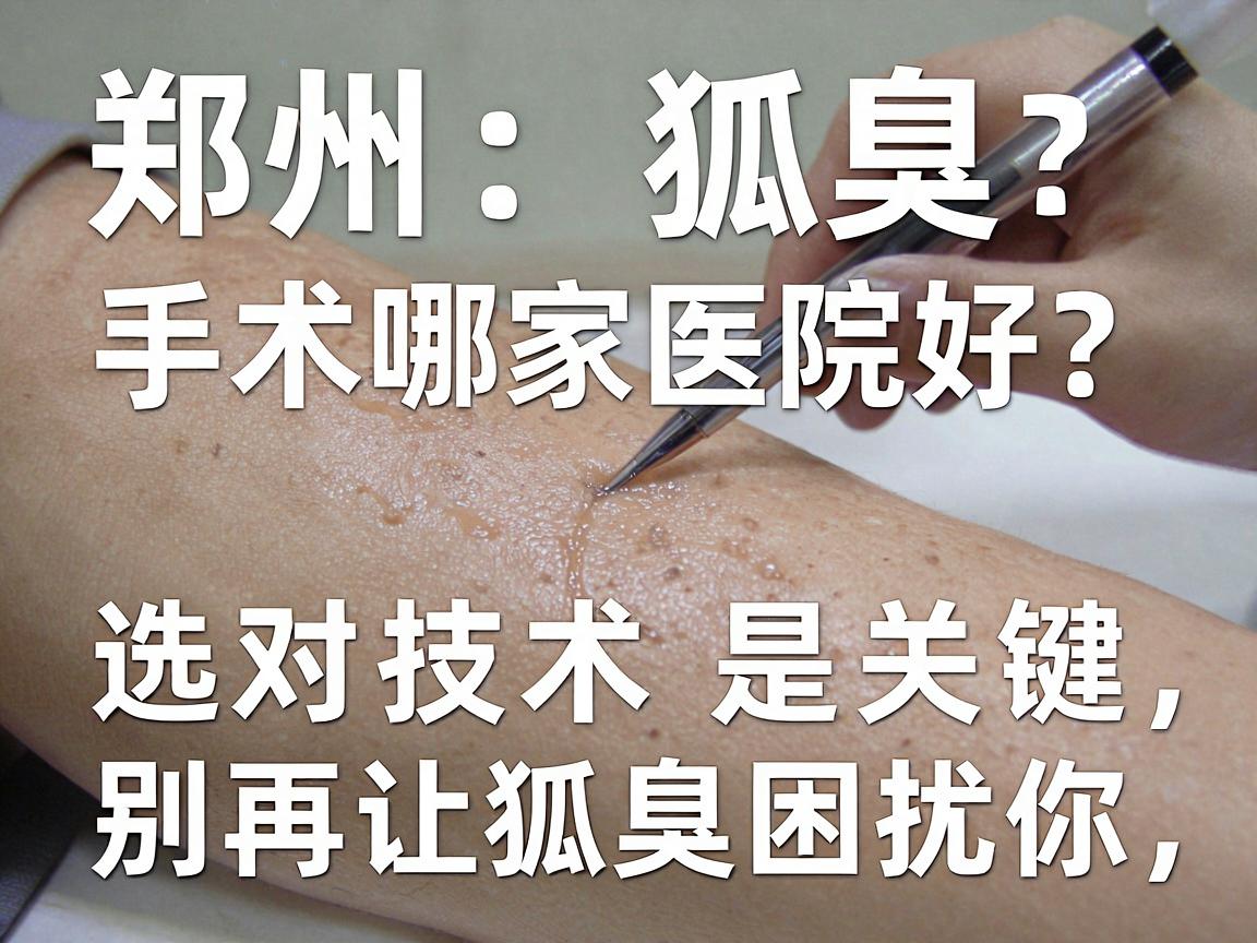 郑州狐臭手术哪家医院好？选对技术是关键，别再让狐臭困扰你