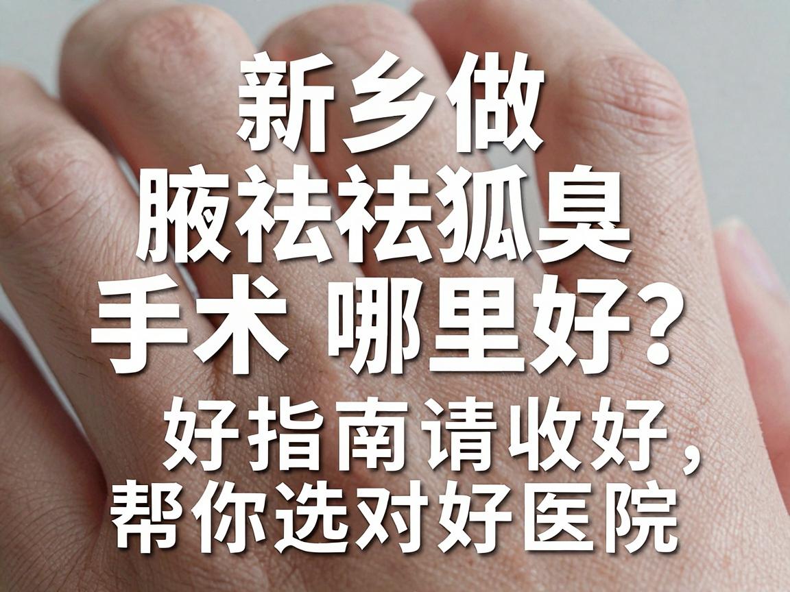 新乡做祛狐臭手术哪里好?这份好指南请收好,帮你选对好医院 新乡做祛狐臭手术哪里好?这份好指南请收好,帮你选对好医院