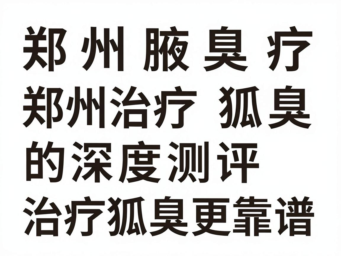 郑州腋臭治疗医院排名，从郑州治疗狐臭的深度测评，看哪家医院治疗狐臭更靠谱
